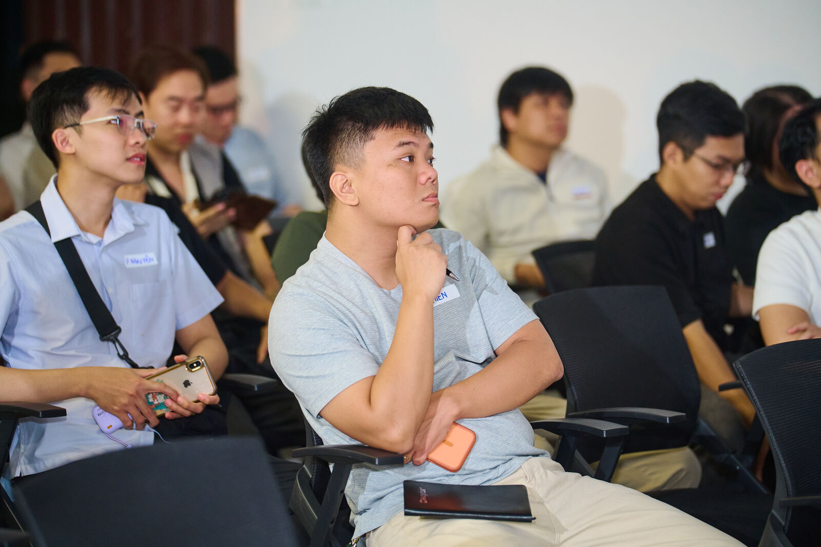 Audience close-up engaged