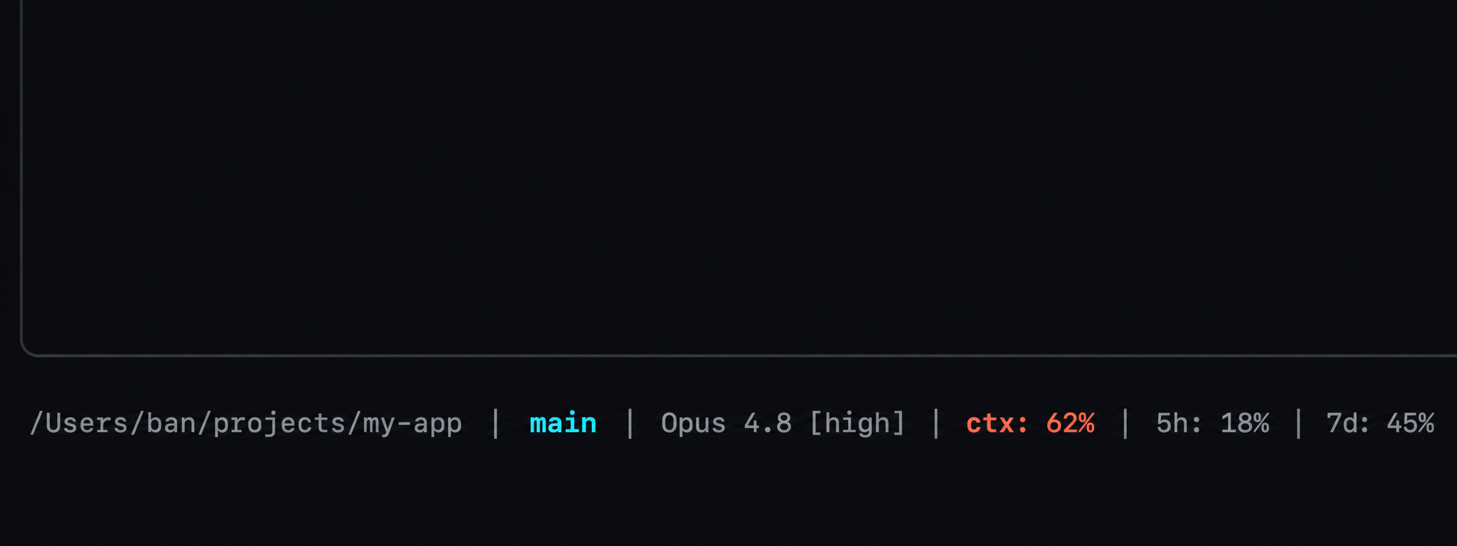 Status line trong Claude Code: một dải màn hình nhỏ giúp mình không lạc hướng